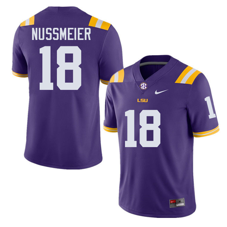 #18 Garrett Nussmeier LSU Tigers Jersey,Louisiana State University Tigers Football Jersey-Purple